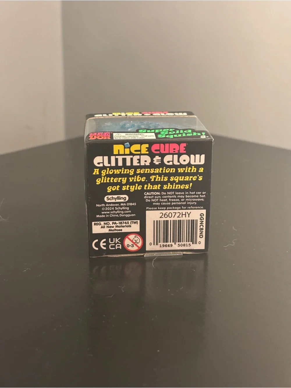 Nee Doh Nice Cube Glitter & Glow - Blue Sensory Squish